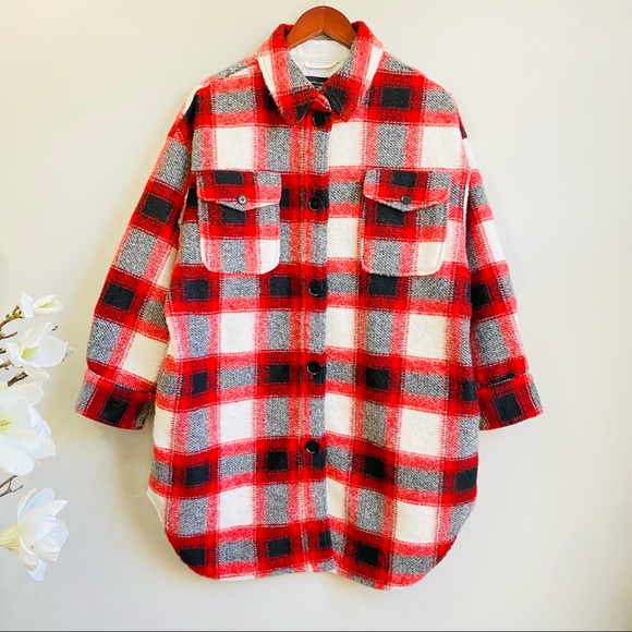 Andrew Marc Jackets & Blazers - Andrew Marc Shacket in red plaid